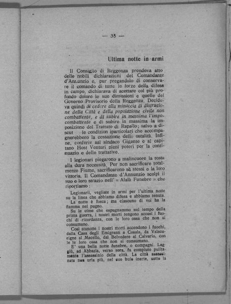 L'assasinio di Fiume. Narrazione documentata delle giornate sanguinose del Natale fiumano